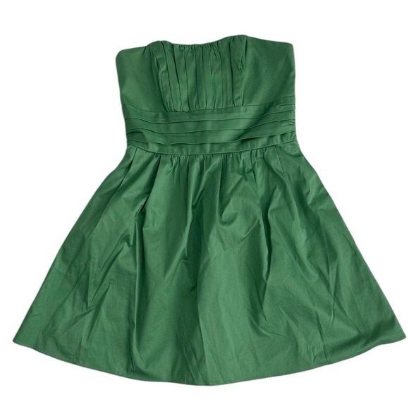 DAVI’S BRIDAL Green Strapless Bridesmaids Ruched A-line Mini Dress Size 8 - Picture 9 of 9